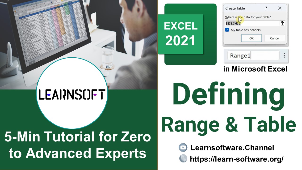 What is a Cell Range in Excel? How to define Table in excel?